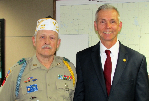 Commander Hoffman and Representative Reilly in Lansing,MI