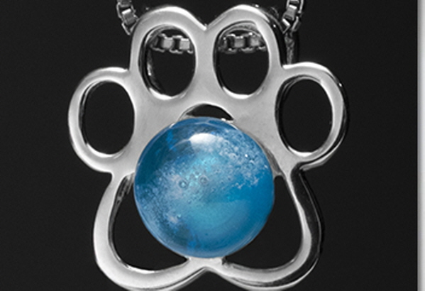 Paw Print Solid Sterling Silver or 14k Gold Pendant