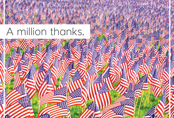 Saying thank-you to a Veteran