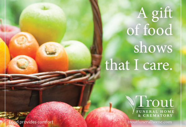 Food provides comfort and strength. A gift of food shows that we care. It’s natural to connect food with the healing process of a funeral. 