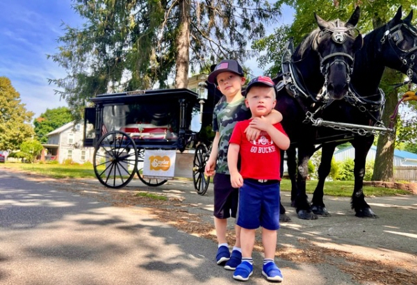 Don't miss seeing our 1875 horse-drawn hearse in the parade!