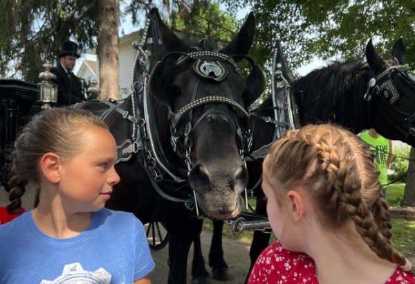 Don't miss our 1875 horse-drawn hearse in the parade.