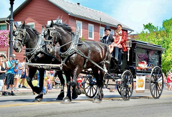 Don't miss our 1875 horse-drawn hearse in the parade!