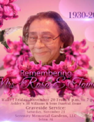 Rosa E Towns Selma, Alabama Obituary