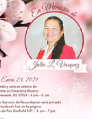 Julia L. Vasquez Newark, New Jersey Obituary