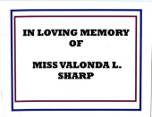 Miss Valonda L. Sharp
