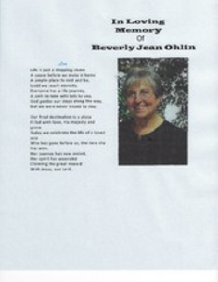 Beverly Jean Ohlin 24852092