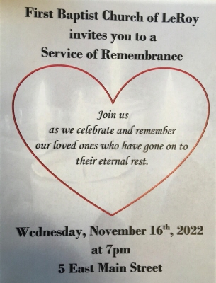 Photo of Service Remembrance