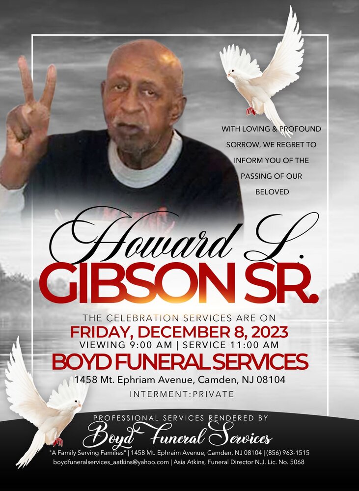 Howard L Gibson 2023 Boyd Funeral Services LLC.