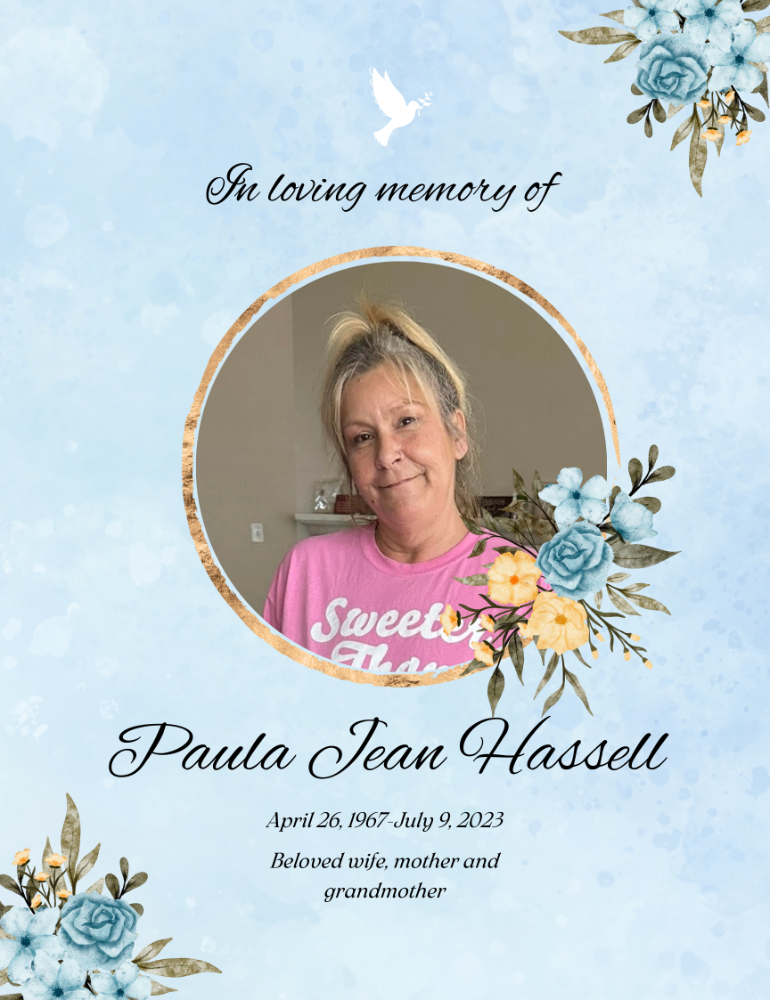 Paula Jean Hassell - 2023 - Angel Hills Funeral Directors