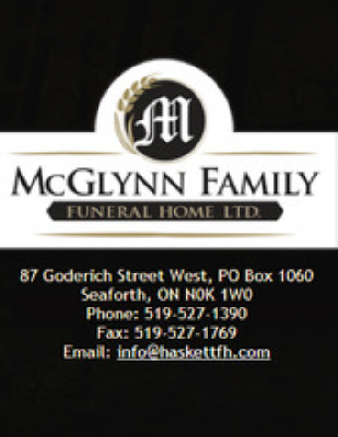 McGlynn Family Funeral Home Website Seaforth, Ontario Obituary