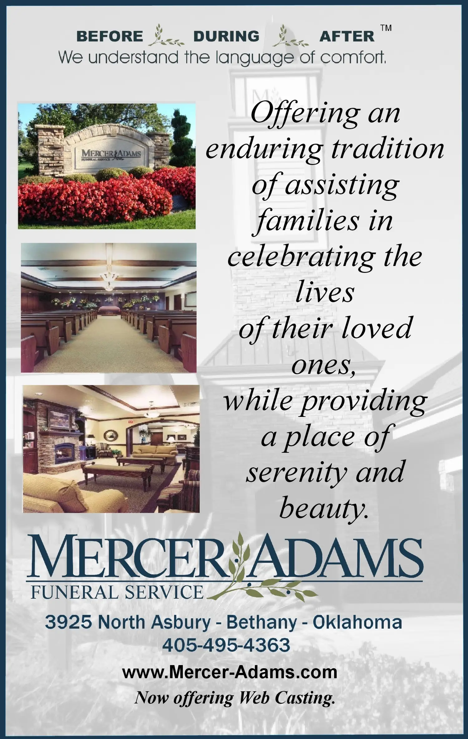 Mercer Adams Funeral Service Bethany Ok